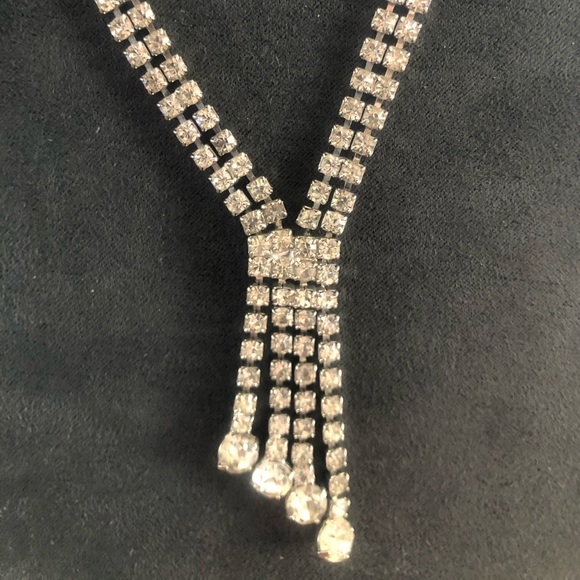 Vintage Double Strand CV Glam Necklace - Picture 2 of 4